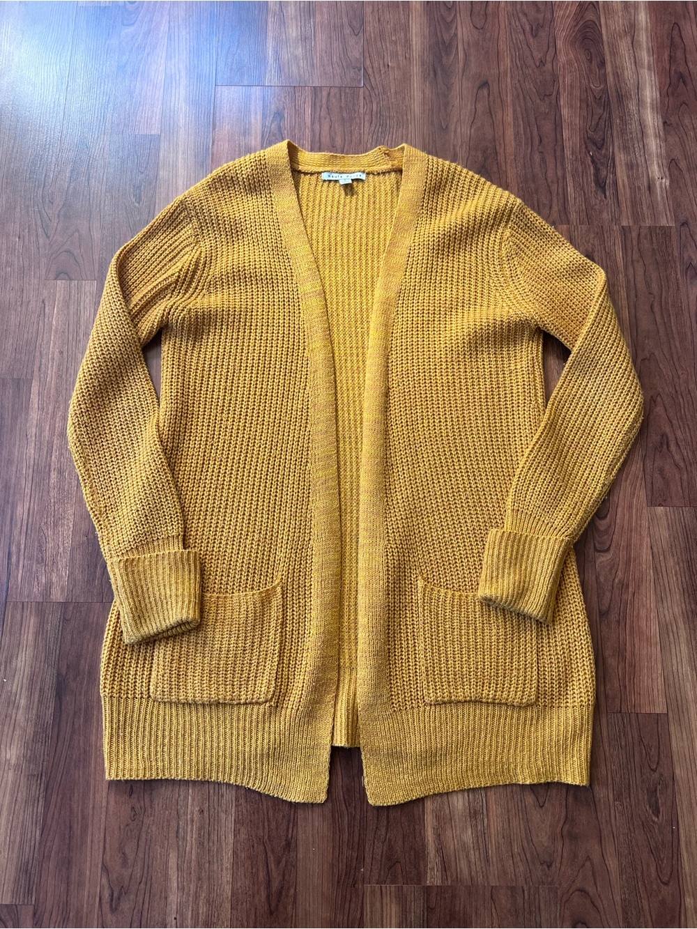 Haute Monde Mustard Yellow Chunky Knit Cardigan Large